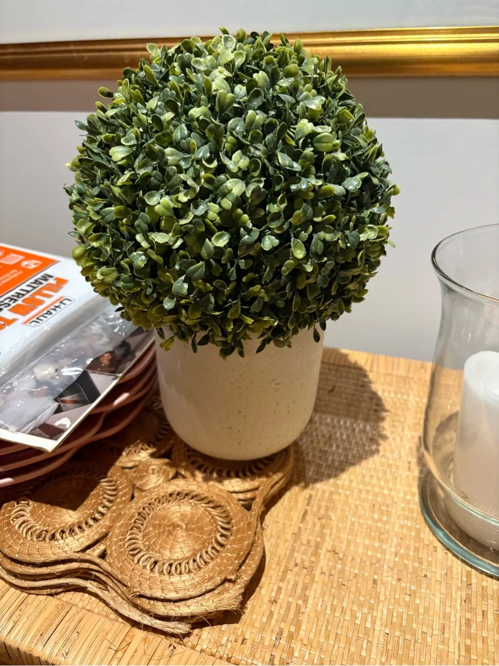 Artificial Boxwood Topiary in Green - Home Accents